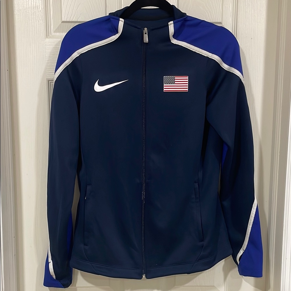 Nike Pro Elite Team USA track & field Women's Navy Blue Jacket